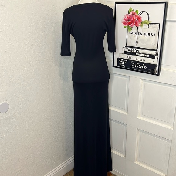 L’Academie Esperanza Black Button Front Maxi Dress Size XS - Picture 5 of 9